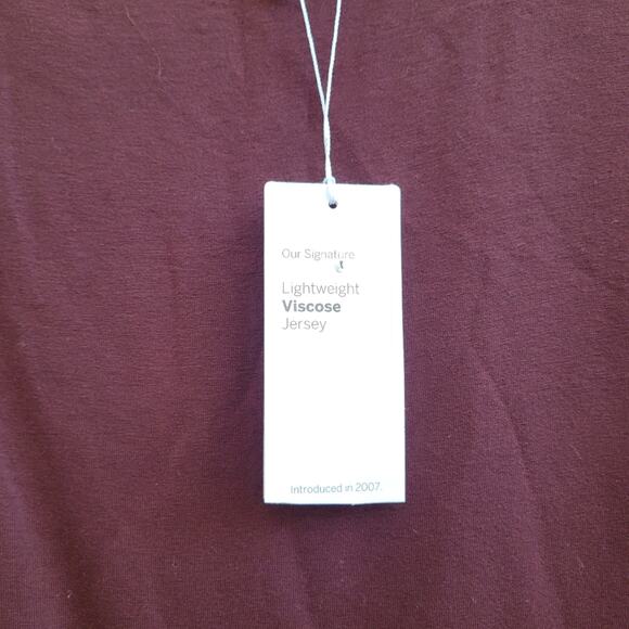 Eileen Fisher Casis Jumpsuit Lightweight Viscose Jersey Wine Burgundy Small - Picture 5 of 8